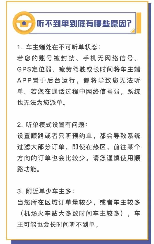 2小时才接了1单？可能听单有问题-滴滴侠 | 汽车网约车经验分享平台